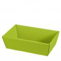 [F277008] Präsentkorb Modern Welle Hellgrün 4-eckig 330x190x110 mm 